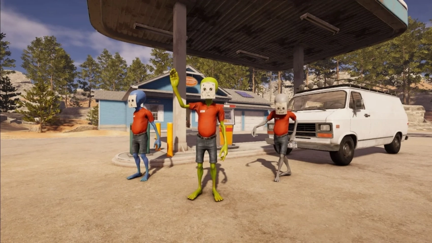 Вышла демоверсия Roadside Research — кооперативного симулятора АЗС с инопланетянами